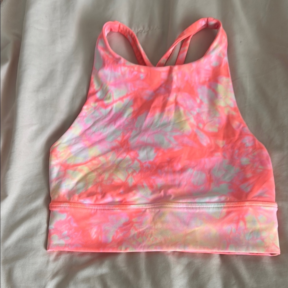 Lululemon - Tie-Dye High-Neck Energy Line Bra